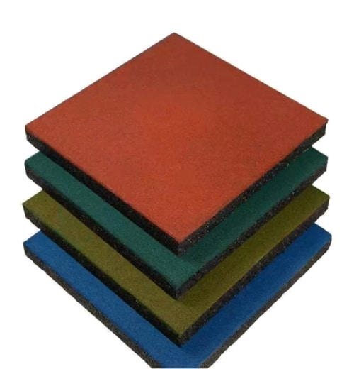 Rubber playground mat in various colors